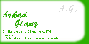 arkad glanz business card